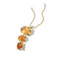 Citrine Drop Pendant Necklace